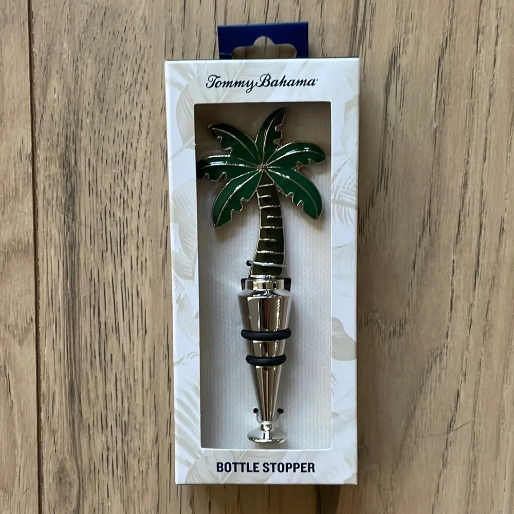 NWT Tommy Bahama Palm Tree Wine Bottle Stopper